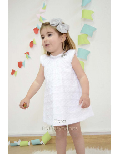 Vestido niña en tela encaje Paz de Paz Rodriguez