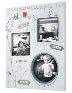 Cuadro de madera osito Scrapbook Boys de Mamas & Papas