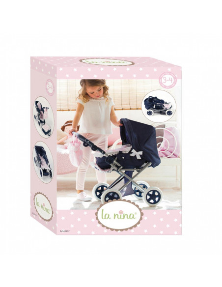 Cuco y silla de muñecas pequeño para niñas Inés La Nina