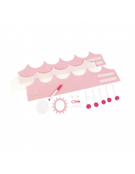 Kit Corona de cumpleaños para coser rosa de La Nina