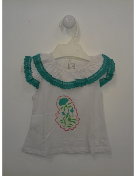 Camisa de bebé para niña Piñas de Dolce Petit Verano
