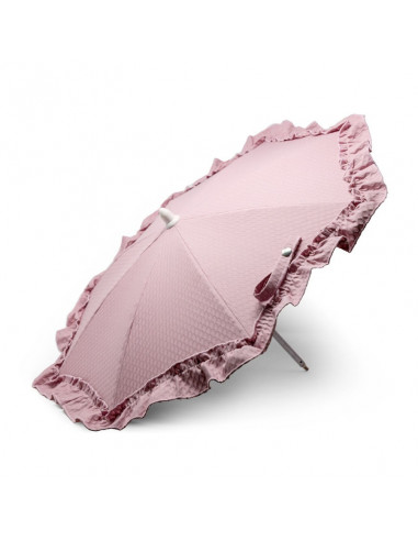 Sombrilla rosa empolvado para carrito muñecas de Bebelux