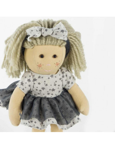 Muñeca de trapo Marta con vestido...