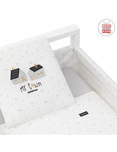 Minicuna cuadrada | Sky gris | Cambrass