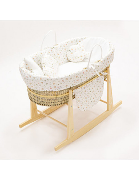 Cambrass – Patas moisés para bebé con balancín – Soporte capazo bebé madera  bajo normativa Europea - blanco