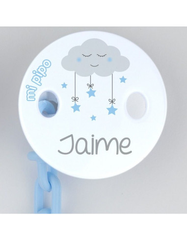 Broche-Pinza Deco Nube Celeste Personalizado de Mi Pipo