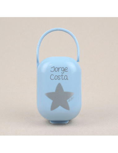 Cajita portachupete Azul Estrella Plata personalizada de Mi Pipo