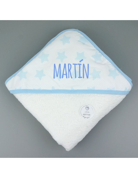 Capa de baño Estrellas Azul personalizada de Mi Pipo