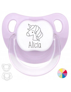 Chupete Baby Unicornio Personalizado lila de Mi Pipo