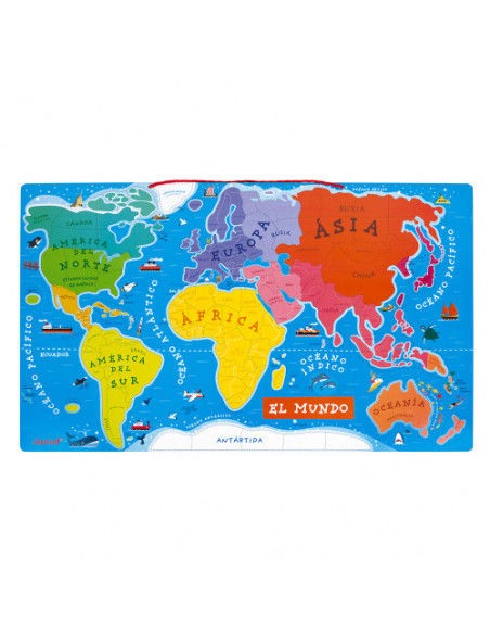 Puzle magnético Atlas mundial en español de Janod