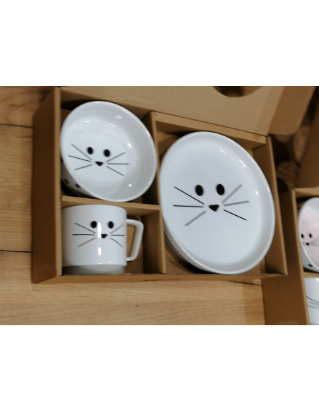 Vajilla de porcelana 3 piezas Little Chums Cat de Olmitos