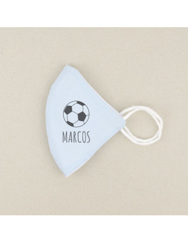Mascarilla higiénica pequeña Balón de Fútbol personalizada de Mi Pipo