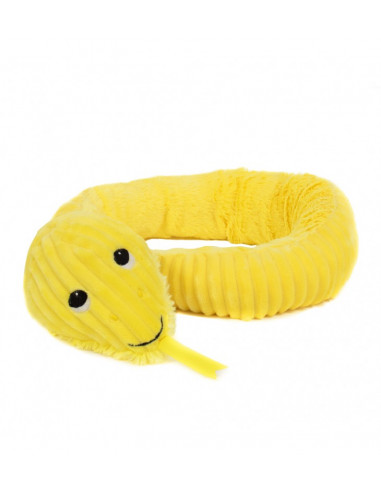 Peluche ptipotos serpiente amarilla Déglingos