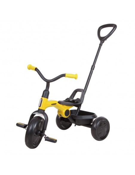Triciclo Qplay plegable Ant Plus con barra amarillo