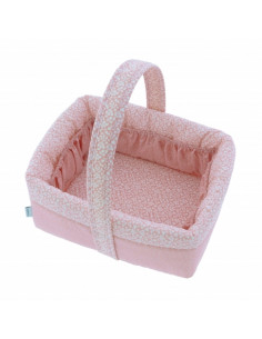 Cesta de canastilla acolchada Forest rosa de Cambrass 2