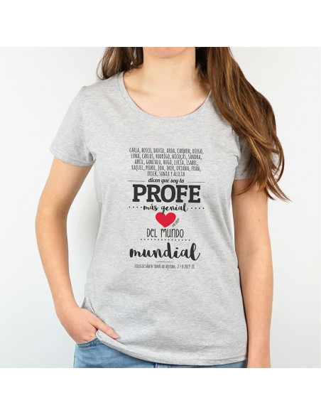 Camiseta para mujer de profe genial Mi Pipo