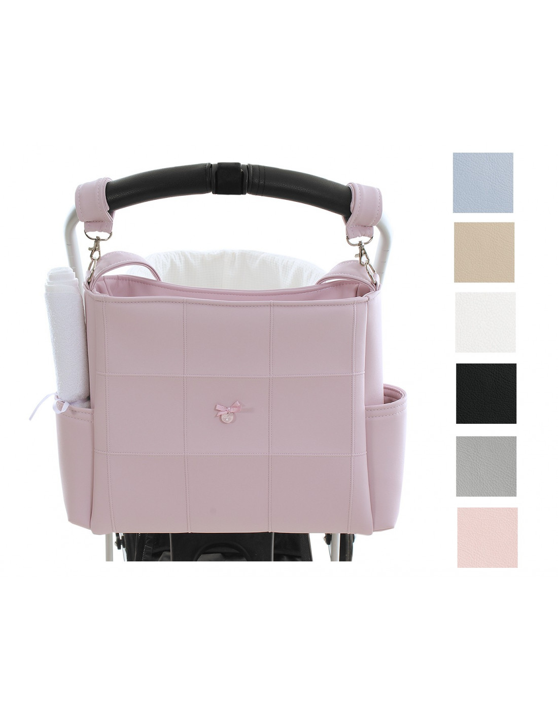 Bolso Maternal / Maternidad Hospital Rosa Empolvado y Vichy - Cunabebé: Tu  tienda para vestir capazo, cunas y sillas de paseo.