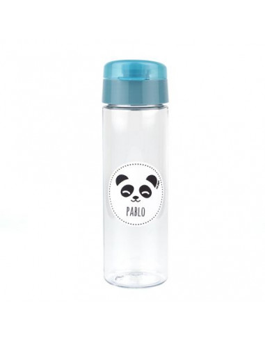 Botella Panda Azul 600ml personalizada