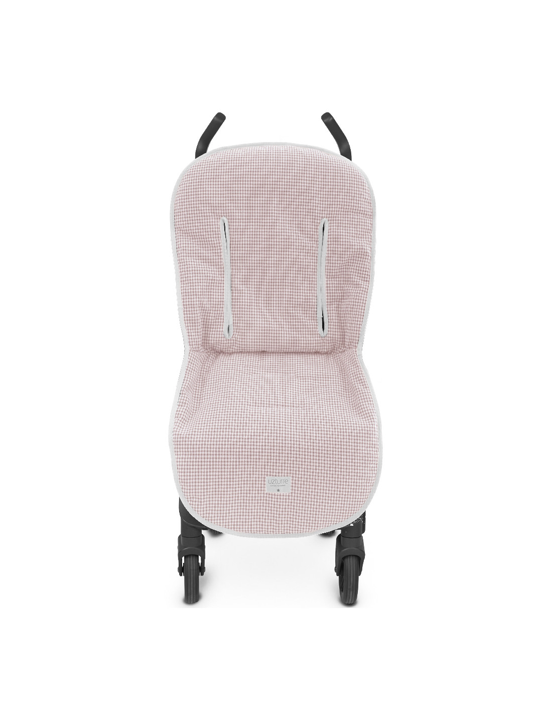 Colchoneta silla de paseo Universal Tejido 3D Cuadro Vichy rosa