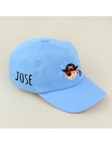 Gorra Junior Pirata Azul personalizada de Mi Pipo
