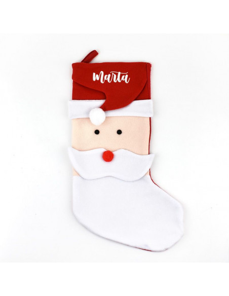 Calcetín Premium Navidad Papa Noel personalizado de Mi Pipo