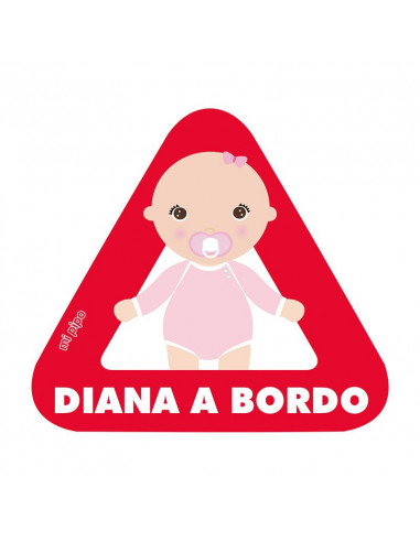 Adhesivo para coche Bebé a bordo Bebé chica personalizado de Mi Pipo