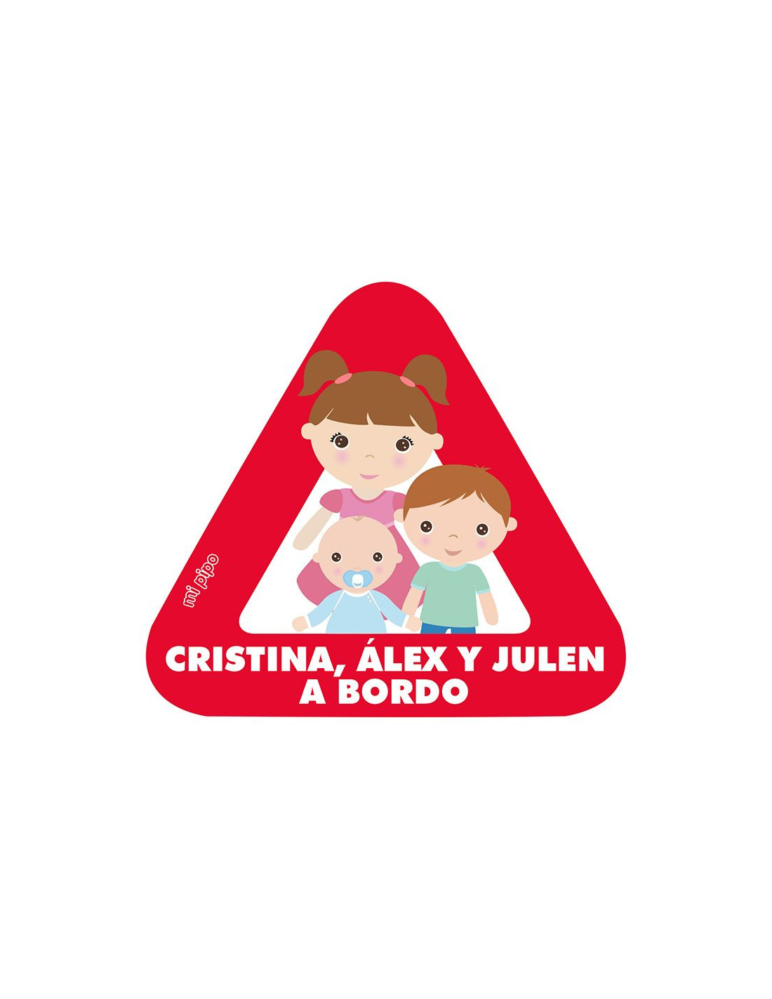 Bebés a bordo (2 niños) – Adhesivo para coche