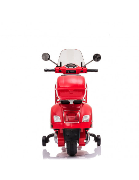 Moto eléctrica Vespa roja 12V
