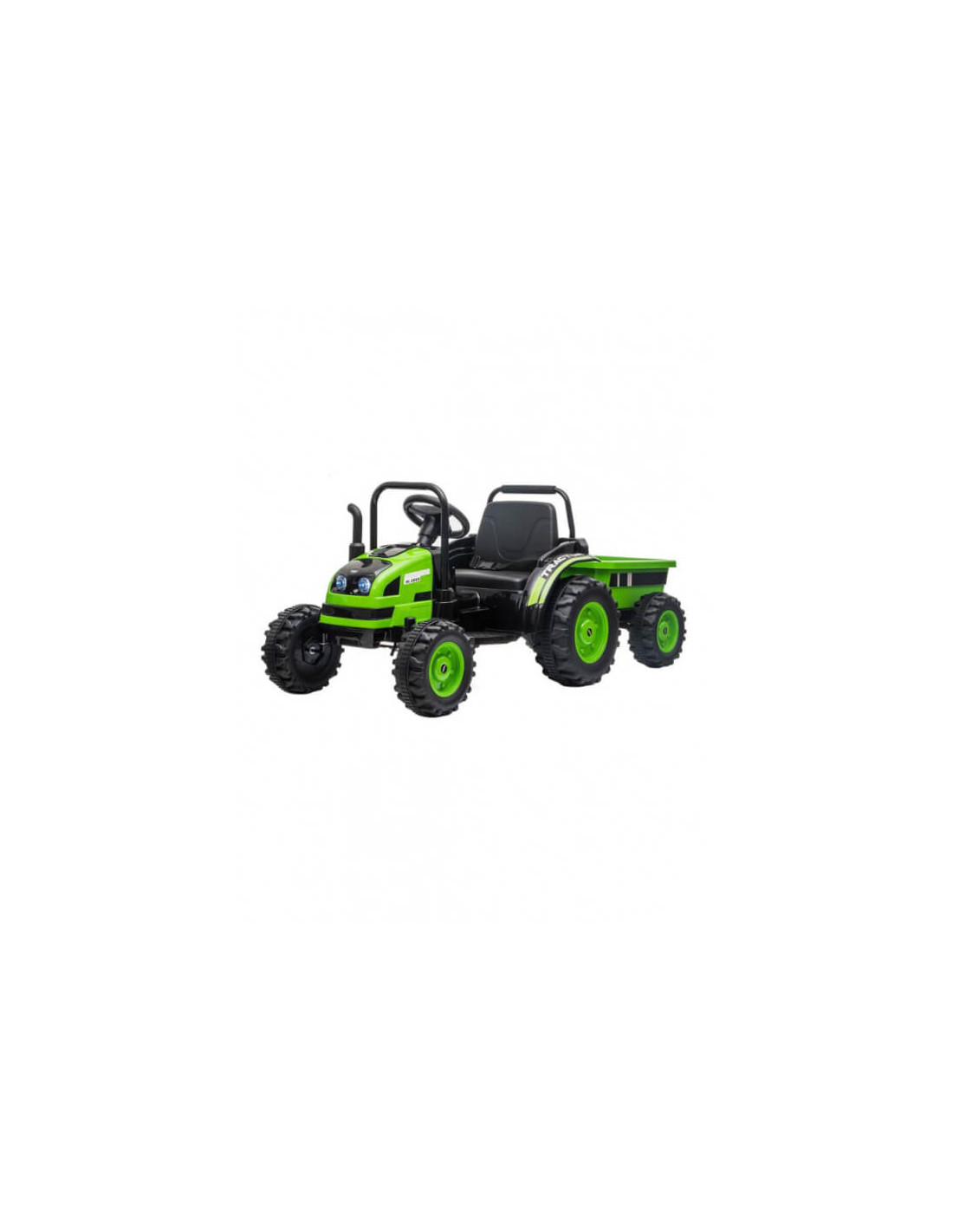 Tractor eléctrico para niños - verde y negro