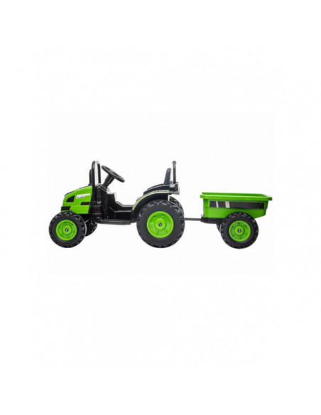 Tractor eléctrico para niños verde y negro