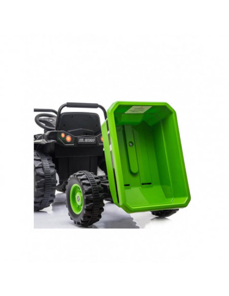 Tractor eléctrico para niños verde y negro