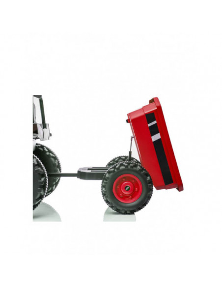 Tractor eléctrico para niños rojo y negro