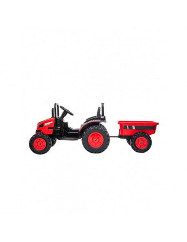 Tractor eléctrico para niños - rojo y negro