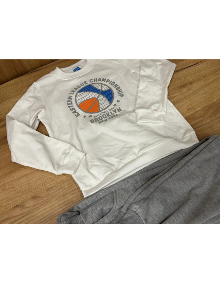 Conjunto para niño Basketball team en gris