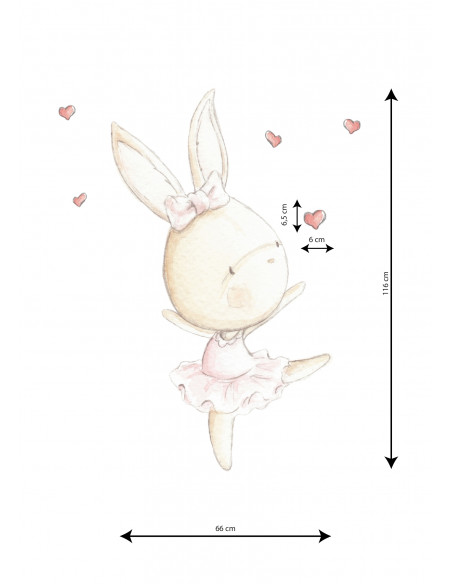 Vinilo infantil Dance Rabbit 01 de Sueños de cigüeña