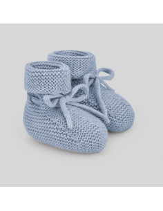 Patuco para bebé algodón Esencial azul de Paz Rodiguez