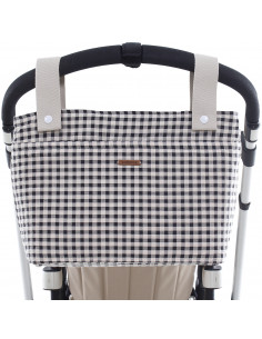 Bolsa panera de algodón vichy - Bolso carro - Talega carrito de bebé -  Nenel (Arena) : : Bebé