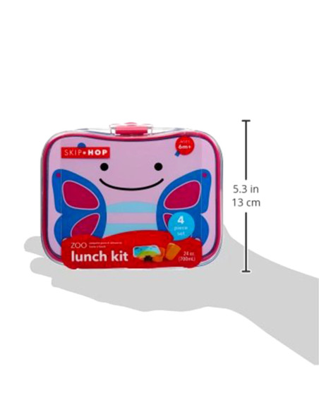 Skip Hop Zoo Butterfly - Fiambrera y recipiente interior con tapa