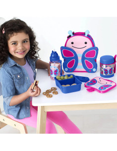 Skip Hop Zoo Butterfly - Fiambrera y recipiente interior con tapa