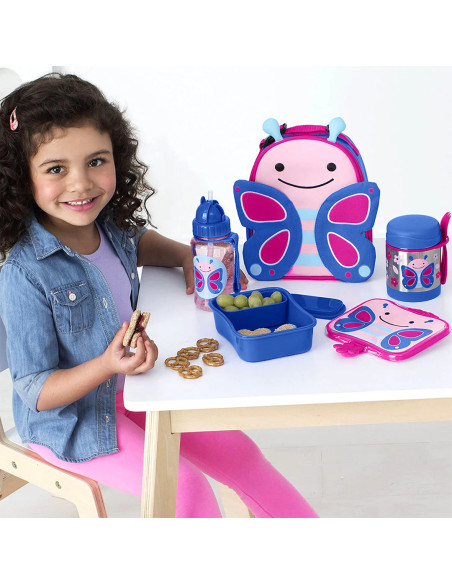 Skip Hop Zoo Butterfly - Fiambrera y recipiente interior con tapa