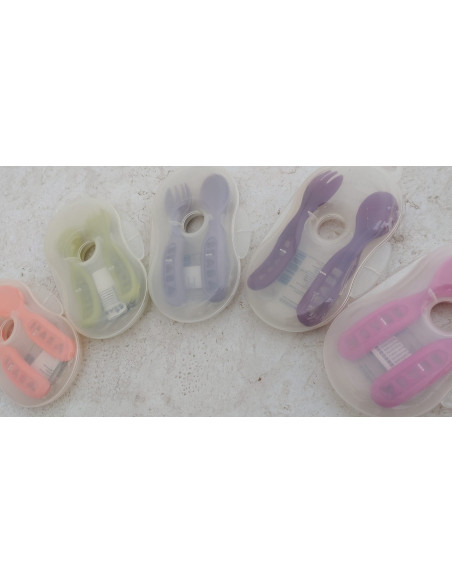 Pack estuche cuchara y tenedor de Beaba